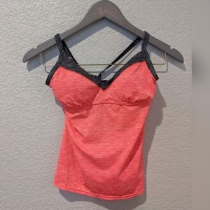 Tankini/yoga top open crisscross back